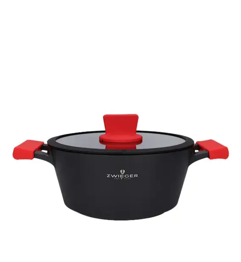 ZWIEGER OBSIDIAN Komplet Garnki 6 el z pokrywkami 5,5l/ 3,5l/ 2l +rondel / GREBLON C3+