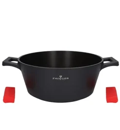 ZWIEGER OBSIDIAN Komplet Garnki 6 el z pokrywkami 5,5l/ 3,5l/ 2l +rondel / GREBLON C3+