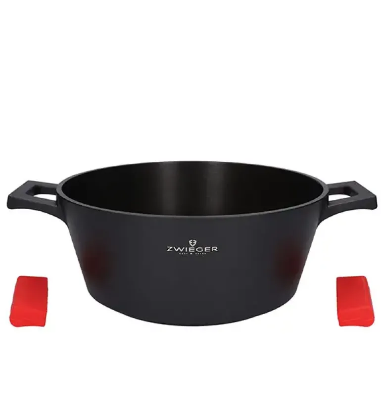 ZWIEGER OBSIDIAN Komplet Garnki 6 el z pokrywkami 5,5l/ 3,5l/ 2l +rondel / GREBLON C3+