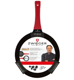 ZWIEGER OBSIDIAN Komplet patelni 24, 28 cm + pokrywka TADAR / powłoka GREBLON non-stick