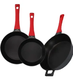 ZWIEGER OBSIDIAN Komplet patelni 20, 24 cm + patelnia głęboka 28 cm / powłoka GREBLON non- stick