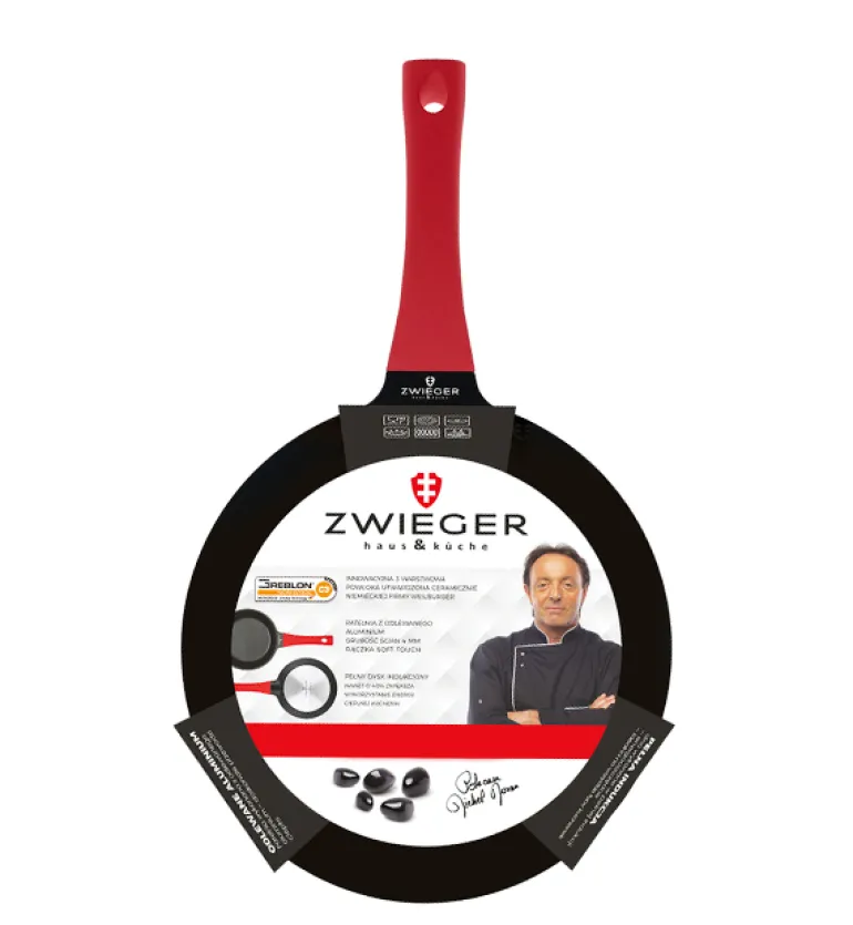 ZWIEGER OBSIDIAN Komplet patelni 20, 24 cm + patelnia głęboka 28 cm / powłoka GREBLON non- stick