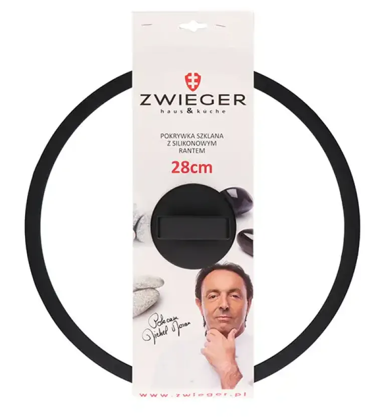 ZWIEGER OBSIDIAN Komplet patelni 20, 24, 28 cm + pokrywka 24, 28 cm / powłoka GREBLON non- stick/