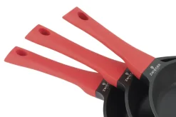 ZWIEGER OBSIDIAN Komplet patelni 20, 24, 28 cm + pokrywka 24, 28 cm / powłoka GREBLON non- stick/