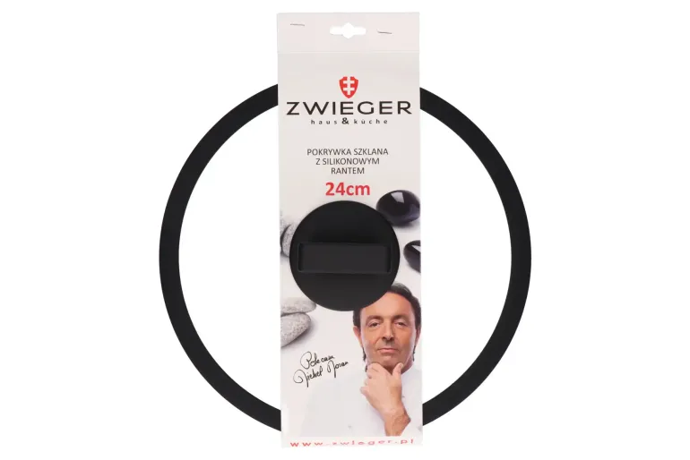 ZWIEGER OBSIDIAN Komplet patelni z pokrywkami / powłoka GREBLON non- stick / 24, 28 cm
