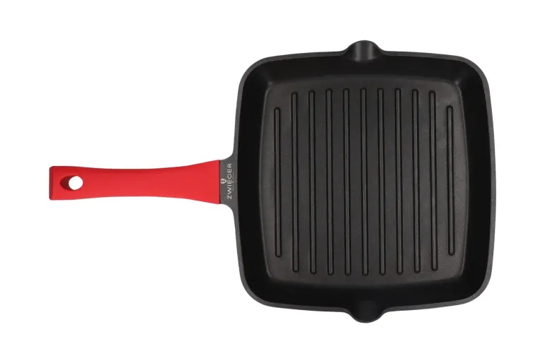 ZWIEGER OBSIDIAN Komplet patelni 24, 28 cm + pokrywki + patelnia grillowa 28 cm / powłoka GREBLON non- stick