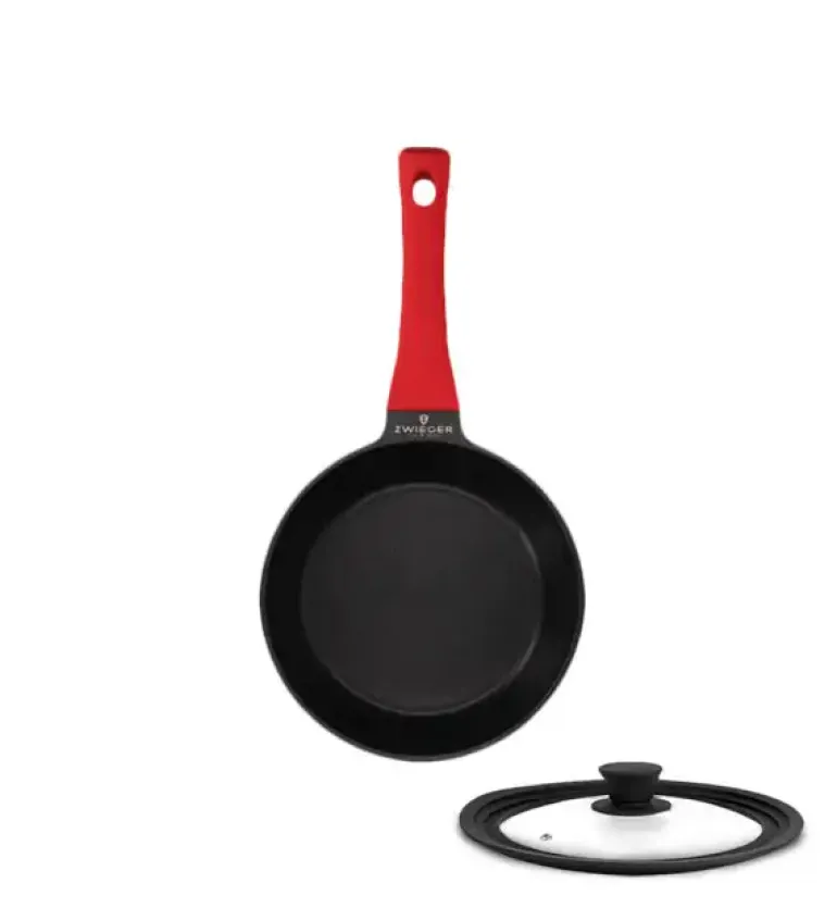 ZWIEGER OBSIDIAN Patelnia 20 cm powłoką GREBLON non- stick + pokrywka uniwersalna Tadar
