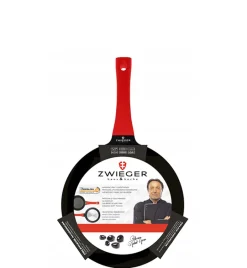 ZWIEGER OBSIDIAN Patelnia 20 cm powłoką GREBLON non- stick + pokrywka uniwersalna Tadar