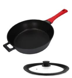 ZWIEGER OBSIDIAN Patelnia głęboka 28 cm GREBLON C3+ non- stick + Pokrywka uniwersalna Tadar