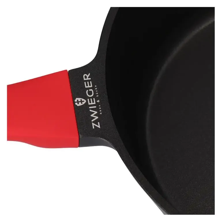 ZWIEGER OBSIDIAN Patelnia głęboka 28 cm GREBLON C3+ non- stick + Pokrywka uniwersalna Tadar