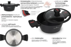 ZWIEGER RED LINE Garnek 2,2 L z pokrywką 20 cm / powłoka TitanEX