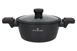 ZWIEGER RED LINE Komplet garnków z pokrywkami 18, 20, 24 cm + Patelnie 20, 24, 28 cm + Pokrywki szklane