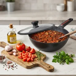 ZWIEGER RED LINE Patelnia głęboka z pokrywką 28 cm / powłoka nieprzywierająca TitanEX