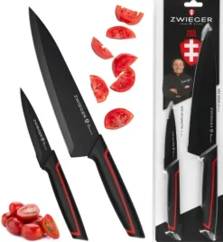 ZWIEGER RED LINE Zestaw noży 2 el / nóż szefa kuchni 20 cm + nóż do warzyw i owoców 9 cm