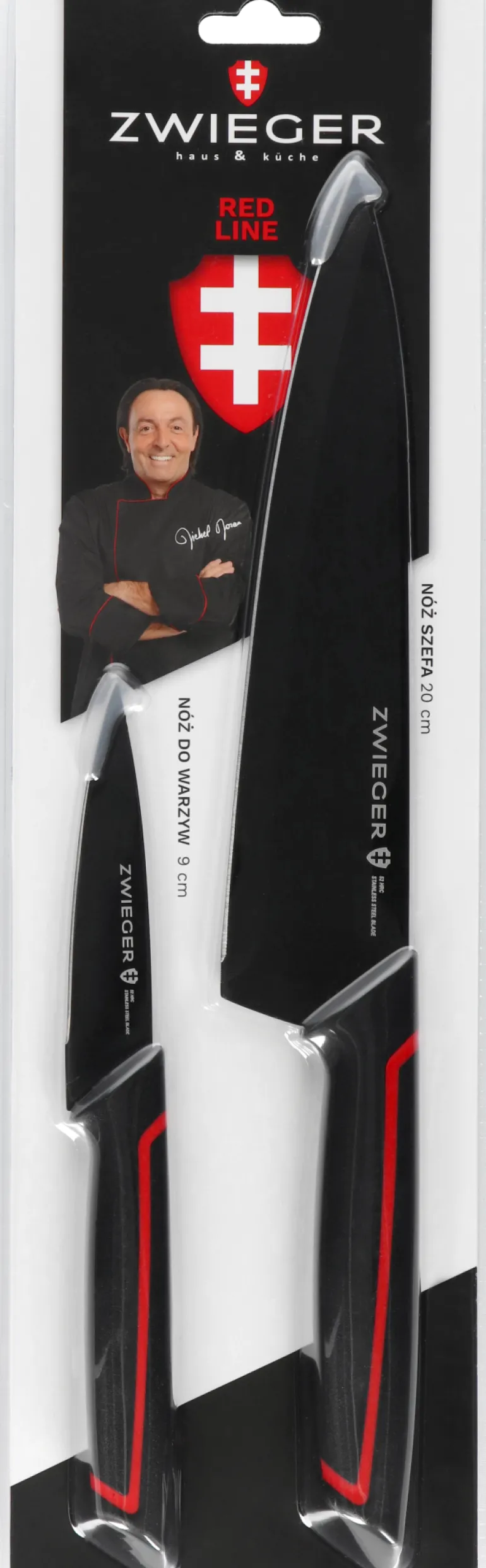 ZWIEGER RED LINE Zestaw noży 2 el / nóż szefa kuchni 20 cm + nóż do warzyw i owoców 9 cm