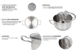 ZWIEGER ROCCA Garnek 16 cm | 1,8 l stal nierdzewna AISI 304 | | indukcja