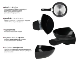 ZWIEGER ROCCA Patelnia 28 cm | aluminium | powłoka ceramiczna | indukcja