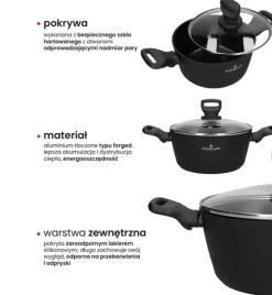 ZWIEGER STIGA Garnek 24 cm | aluminium | powłoka ceramiczna | indukcja