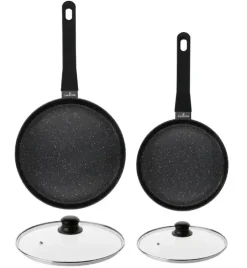 ZWIEGER VERON Komplet patelni 20, 28 cm + Pokrywki szklane Tadar