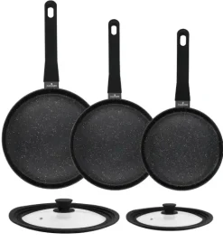 ZWIEGER VERON Komplet patelni 20, 24, 28 cm + Pokrywki uniwersalne Tadar