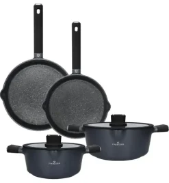 ZWIEGER VESNA Komplet 2 garnków z pokrywkami + Patelnie 24, 28 cm / non-stick / indukcja