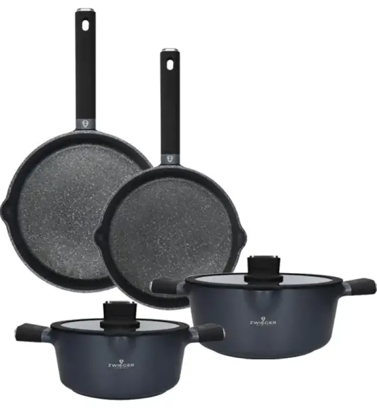 ZWIEGER VESNA Komplet 2 garnków z pokrywkami + Patelnie 24, 28 cm / non-stick / indukcja