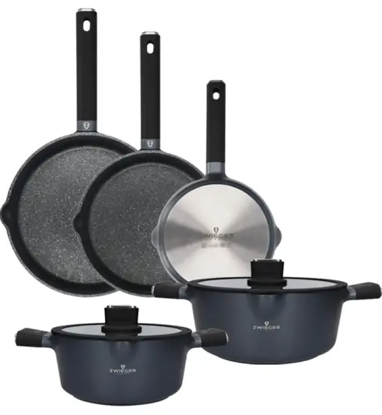 ZWIEGER VESNA Komplet 2 garnków z pokrywkami + Patelnie 20, 24, 28 cm / non-stick / indukcja