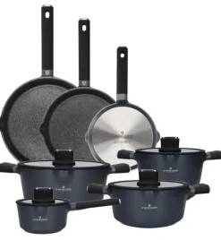 ZWIEGER VESNA Komplet 4 garnków z pokrywkami + Patelnie 20, 24, 28 cm / non-stick / indukcja