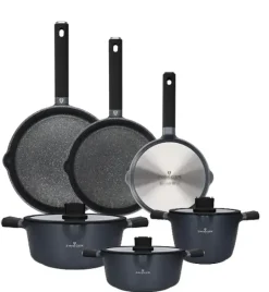 ZWIEGER VESNA Komplet 3 garnków z pokrywkami + Patelnie 20, 24, 28 cm / non-stick / indukcja