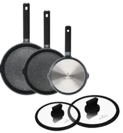ZWIEGER VESNA Komplet 3 patelni 20, 24, 28 cm + pokrywki / non-stick / indukcja