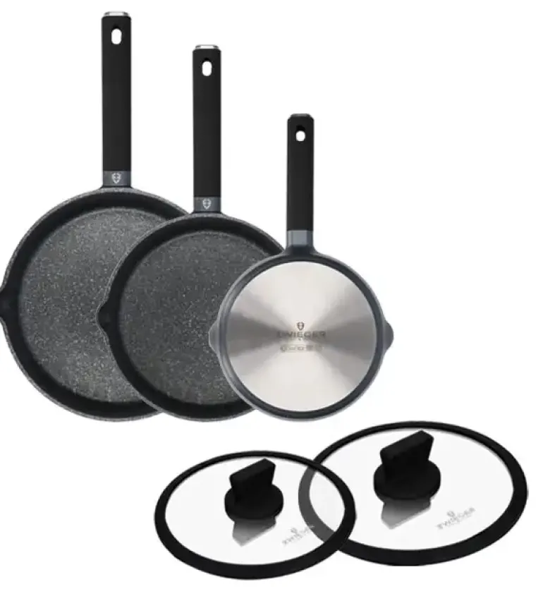 ZWIEGER VESNA Komplet 3 patelni 20, 24, 28 cm + pokrywki / non-stick / indukcja