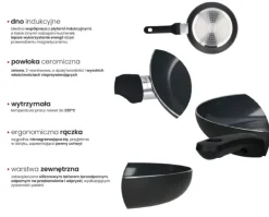ZWIEGER VIRTU Komplet Patelnia 20, 28 cm + pokrywki silikonowe | aluminium | powłoka ceramiczna | indukcja
