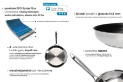 ZWIEGER VISIONARY Patelnia stalowa 28 cm / powłoka XYLAN PPG PLUS / indukcja