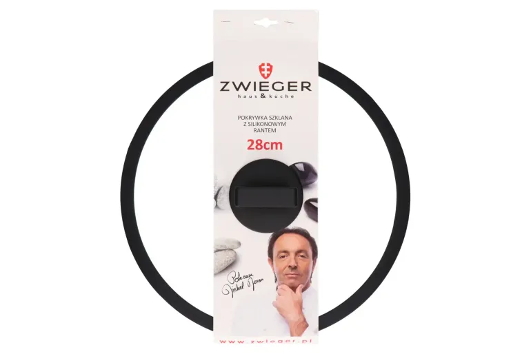 ZWIEGER Zestaw pokrywek silikonowych 24 + 28 cm / Szkło hartowane